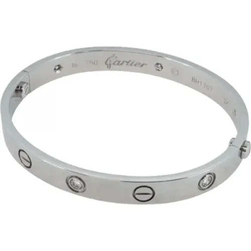 Pre-owned Jewellery, female, , Size: ONE SIZE Pre-owned White Gold bracelets - Cartier Vintage - Modalova