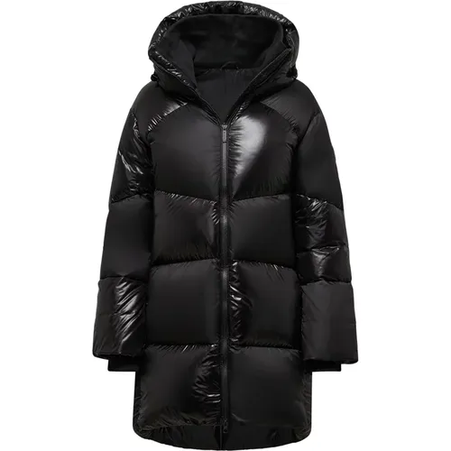 Parkas, female, , Size: XS Checkerboard Down Jacket with Hood - BomBoogie - Modalova