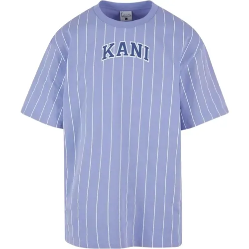Serif Pinstripe Tee Men's T-Shirt , male, Sizes: M, S, XL, XS, L - Karl Kani - Modalova