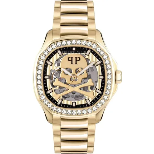 Watches, male, , Size: ONE SIZE Skeleton Spectre Automatic Men's Watch - Philipp Plein - Modalova