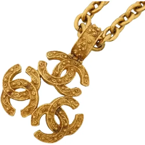 Pre-owned Gold necklaces , female, Sizes: ONE SIZE - Chanel Vintage - Modalova