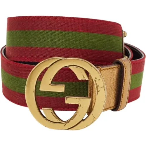 Pre-owned Belts, female, , Size: ONE SIZE Pre-owned Fabric belts - Gucci Vintage - Modalova