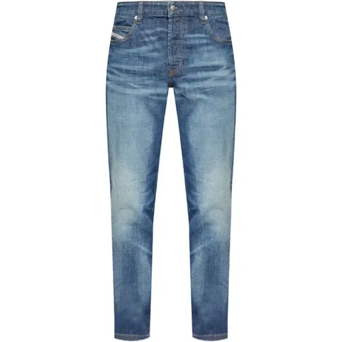 Slim-fit Jeans, male, , Size: W30 Iconic Slim Fit Denim Jeans - Diesel - Modalova