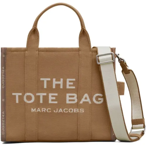Kamel Logo Beige Bestickte Tote Tasche , Damen, Größe: ONE Size - Marc Jacobs - Modalova