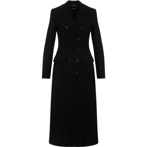 Schwarze Mäntel für Frauen Aw24 - Dolce & Gabbana - Modalova