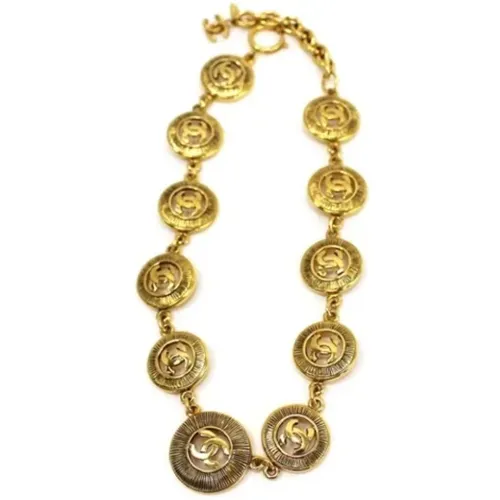 Pre-owned Gold Metal Chanel Necklace , female, Sizes: ONE SIZE - Chanel Vintage - Modalova