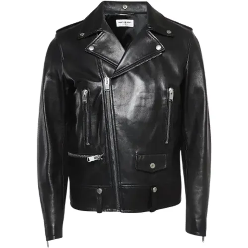 Pre-owned Jackets, male, , Size: 2XS Pre-owned Leather outerwear - Yves Saint Laurent Vintage - Modalova