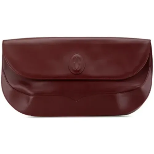 Pre-owned Clutches, female, , Size: ONE SIZE Pre-owned Leather clutches - Cartier Vintage - Modalova