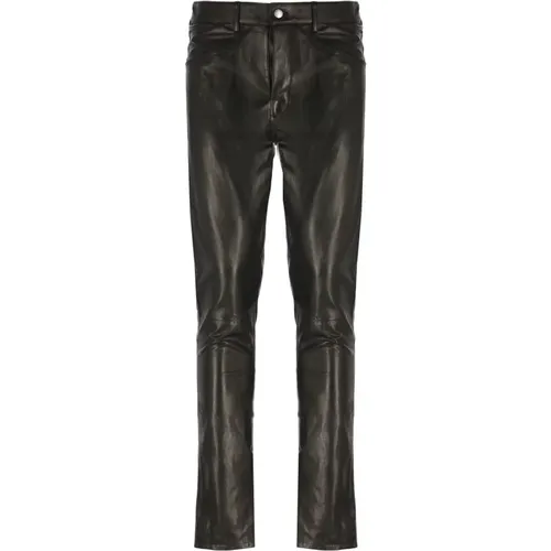 Leather Trousers, male, , Size: S Leather Pants with Pockets - Rick Owens - Modalova