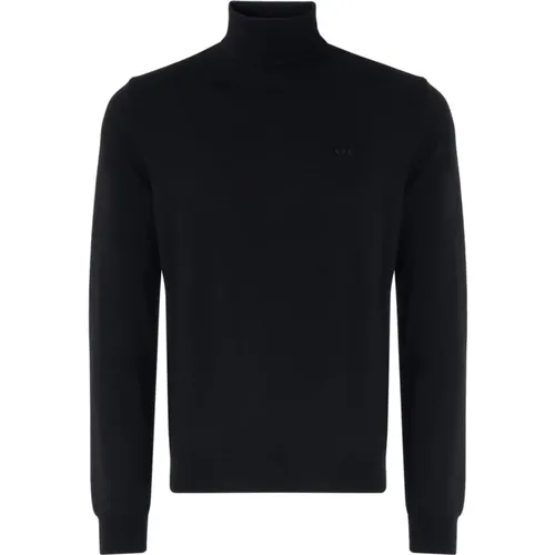 Turtlenecks, male, , Size: XL Hector Logo Pullover Sweater - A.p.c. - Modalova