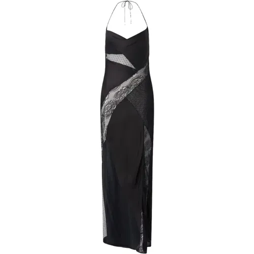 Elegantes Spitzen Patchwork Maxikleid , Damen, Größe: 2XS - pinko - Modalova