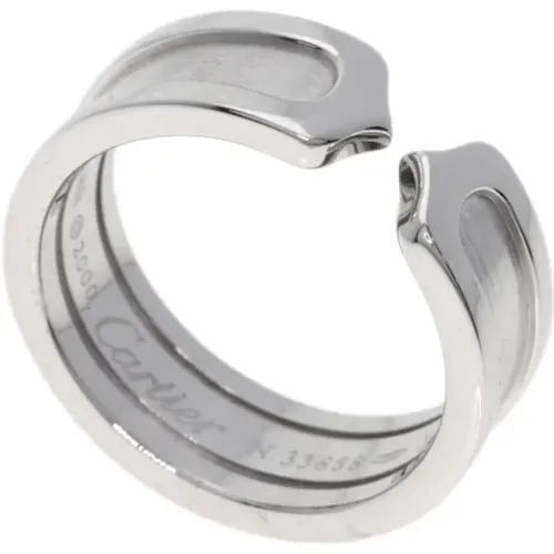 Pre-owned Jewellery, female, , Size: ONE SIZE Pre-owned White Gold rings - Cartier Vintage - Modalova