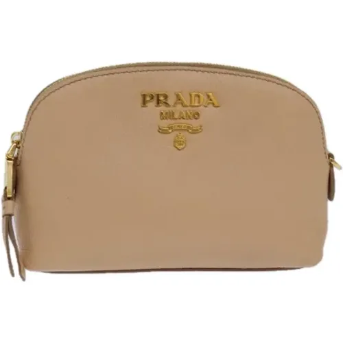 Pre-owned Clutches, female, , Size: ONE SIZE Pre-owned Leather pouches - Prada Vintage - Modalova