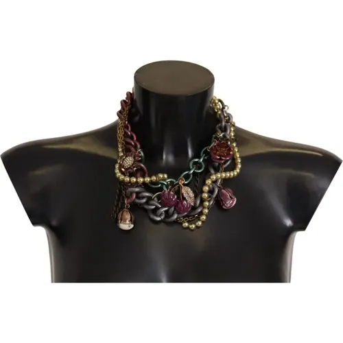 Sicily Statement Halskette mit Multicolor Kristallen - Dolce & Gabbana - Modalova