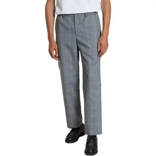 Chinos, male, , Size: XS Grey Prince of Wales Check Chinos - L'Exception Paris - Modalova