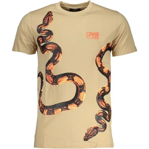 Kurzarm Logo Print T-Shirt - Cavalli Class - Modalova