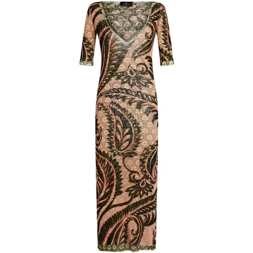 Paisley Print Tulle Dress Ankle Length , female, Sizes: M - ETRO - Modalova