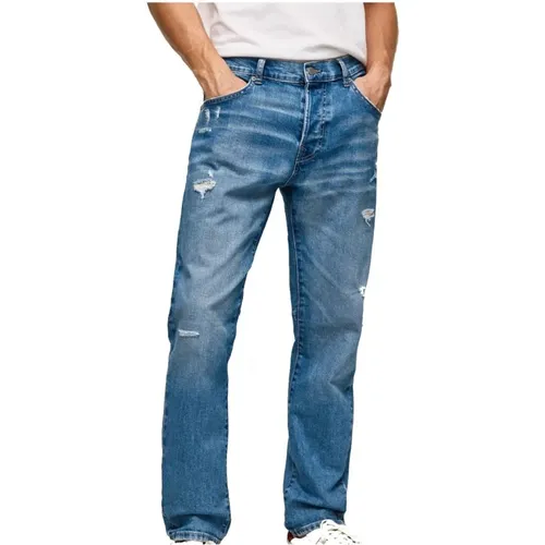 Straight Jeans, male, , Size: W38 Straight Jeans - Pepe Jeans - Modalova