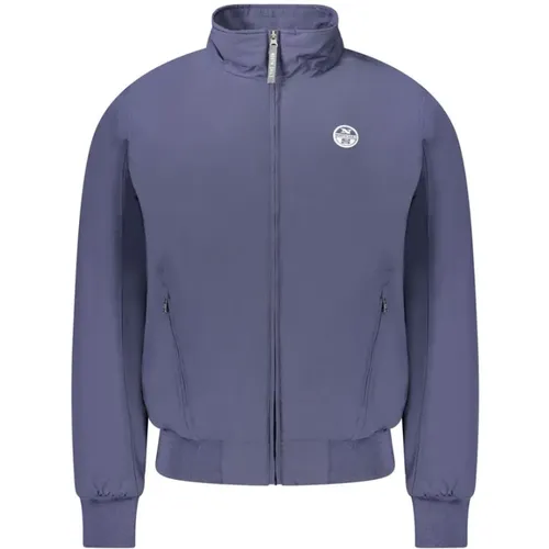 Bomber Jackets, male, , Size: L Polyester Bomber Jacket with Pockets - North Sails - Modalova