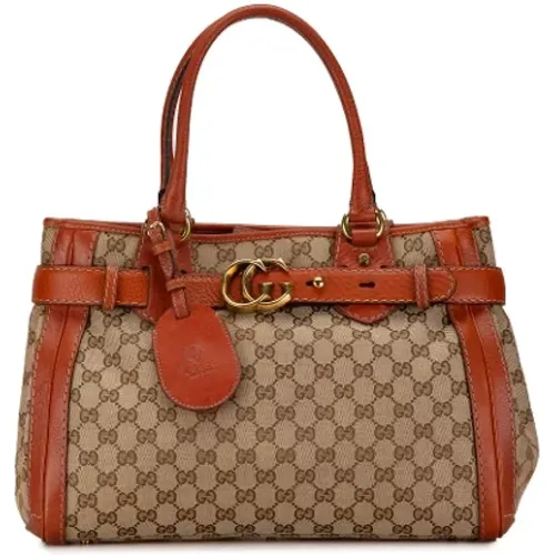 Pre-owned Tote Bags, female, , Size: ONE SIZE Pre-owned Canvas gucci-bags - Gucci Vintage - Modalova