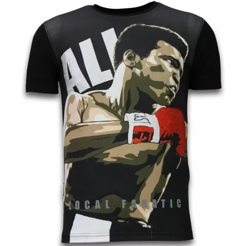 Muhammad Ali Rhinestone - Herren T-Shirt - 11-6257Z , Herren, Größe: 2XL - Local Fanatic - Modalova