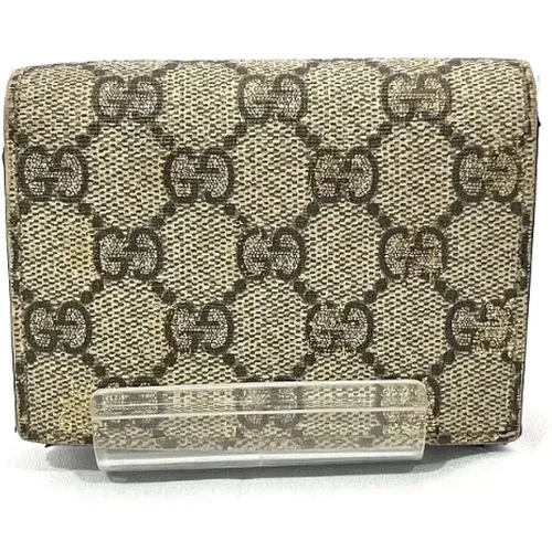 Pre-owned Wallets, female, , Size: ONE SIZE Pre-owned Canvas wallets - Gucci Vintage - Modalova