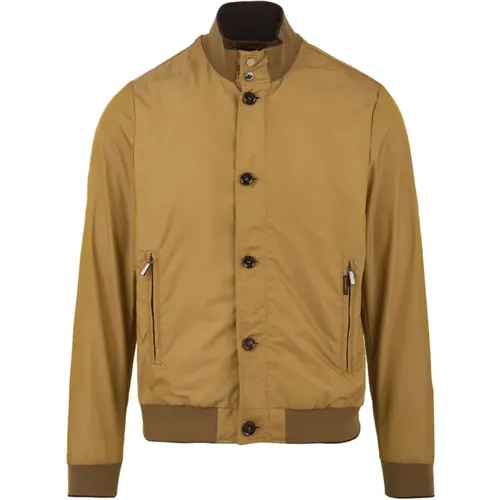 Bomber Jackets, male, , Size: XL Ochre Mezzano-KM Coat - Moorer - Modalova