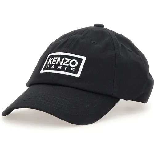 Caps, male, , Size: ONE SIZE Baseball Cotton Hat with Tiger Design - Kenzo - Modalova