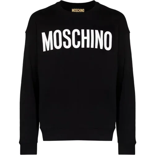 Sweatshirts, male, , Size: L Classic Logo Sweater - Moschino - Modalova