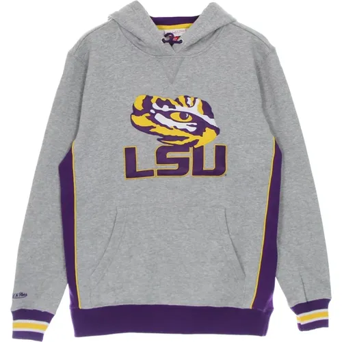 Hoodies, male, , Size: S LSU Tigers Heavyweight Fleece Hoodie - Mitchell & Ness - Modalova