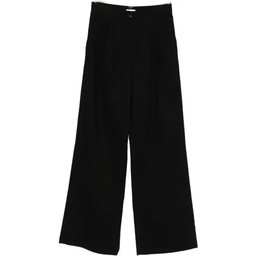 Wide Trousers, female, , Size: XS Pantaloni plissé - Malo - Modalova