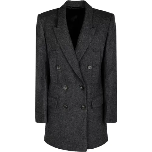 Blazers, female, , Size: 2XS Dark Grey Floyd Blazer Jacket - Isabel marant - Modalova