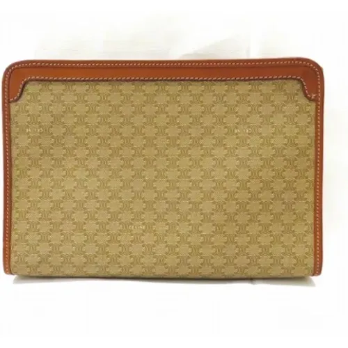 Pre-owned Canvas Celine Clutch , female, Sizes: ONE SIZE - Celine Vintage - Modalova