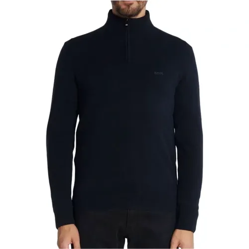 Turtlenecks, male, , Size: 3XL Ribbed Collar Sweater - Hugo Boss - Modalova