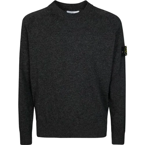 Gerippter Rundhalsausschnitt Pullover , Herren, Größe: 2XL - Stone Island - Modalova