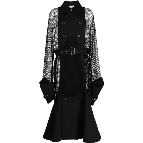 Double-Breasted Wool and Mohair Coat , female, Sizes: S - Noir Kei Ninomiya - Modalova