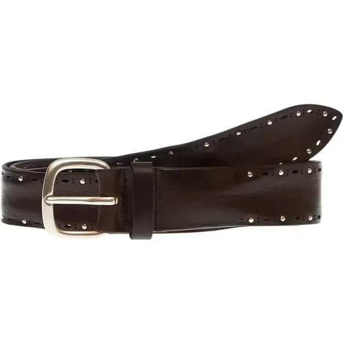 Mens Accessories Belts Dark Ss24 , male, Sizes: 85 CM, 100 CM - Orciani - Modalova