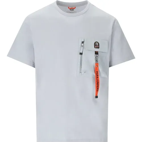 Mojave Shark T-Shirt with Nylon Pocket , male, Sizes: L, M - Parajumpers - Modalova