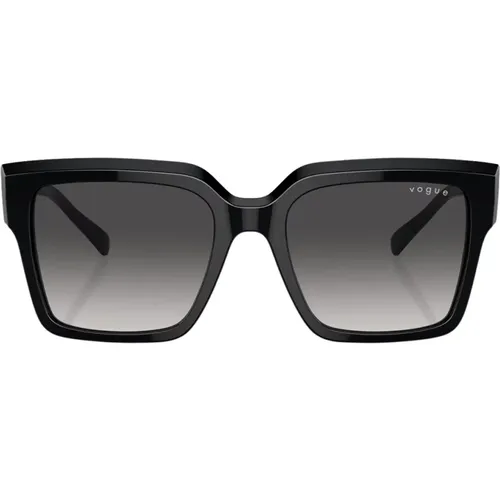 Quadratische Sonnenbrille schwarze Verlaufsgläser , Damen, Größe: 54 MM - Vogue - Modalova