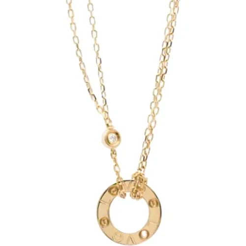 Pre-owned Jewellery, female, , Size: ONE SIZE Pre-owned Rose Gold necklaces - Cartier Vintage - Modalova