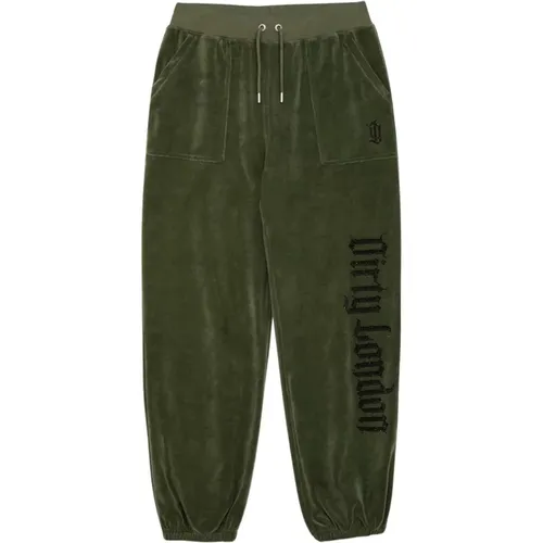 Grüne Baylen Diamante Jogger Hose , Herren, Größe: S - Juicy Couture - Modalova