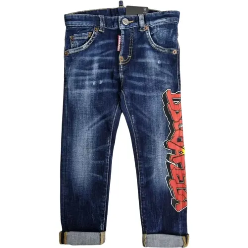 Kinder Bedruckte Jeanshose - Dsquared2 - Modalova