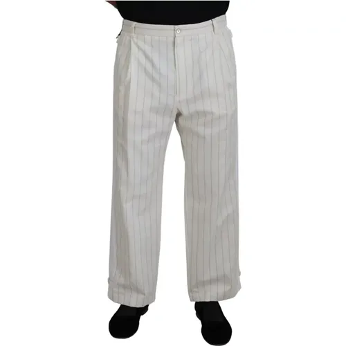 Straight Trousers, male, , Size: 3XL Striped Pants from MainLine - Dolce & Gabbana - Modalova