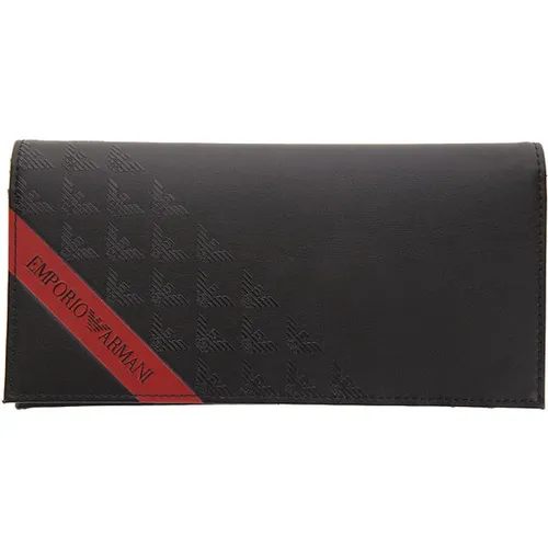 Wallets & Cardholders, male, , Size: ONE SIZE Mens Wallet with Logo and Card Slots - Emporio Armani - Modalova