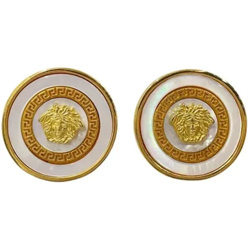 Pre-owned Jewellery, female, , Size: ONE SIZE Pre-owned Metal earrings - Versace Pre-owned - Modalova