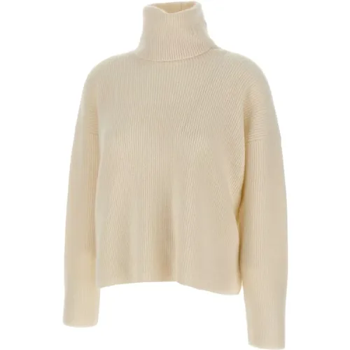 Luxus Woll Seiden Pullover Creme , Damen, Größe: L - Fabiana Filippi - Modalova