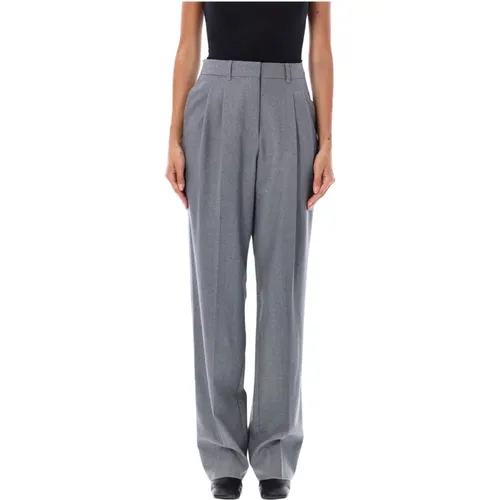 Grey Wool Straight-Leg Trousers , female, Sizes: 2XS, XS - Stella Mccartney - Modalova