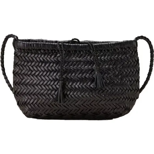 Handwoven Leather Crossbody Bag , female, Sizes: ONE SIZE - Dragon Diffusion - Modalova