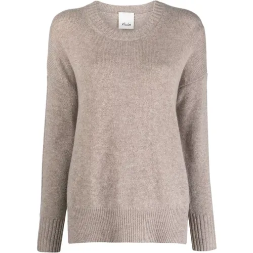 Round-neck Knitwear, female, , Size: S Round-neck Knitwear Sweater - allude - Modalova