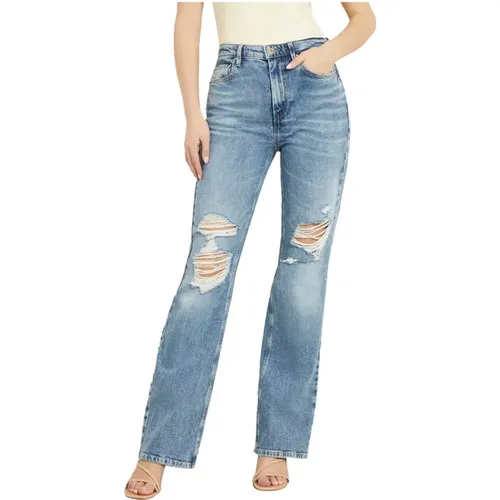 Blaue Skinny Jeans für Frauen , Damen, Größe: W30 - Guess - Modalova